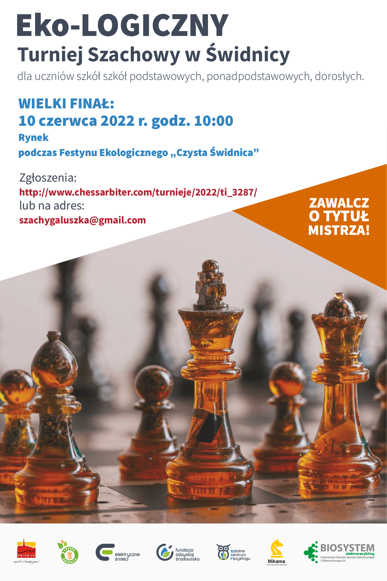 Plakat turniej szachowy