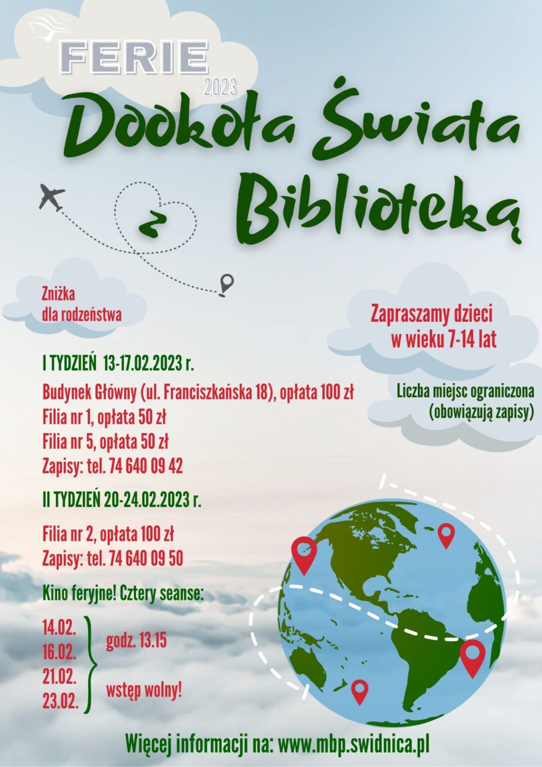 Ferie Biblioteka plakat
