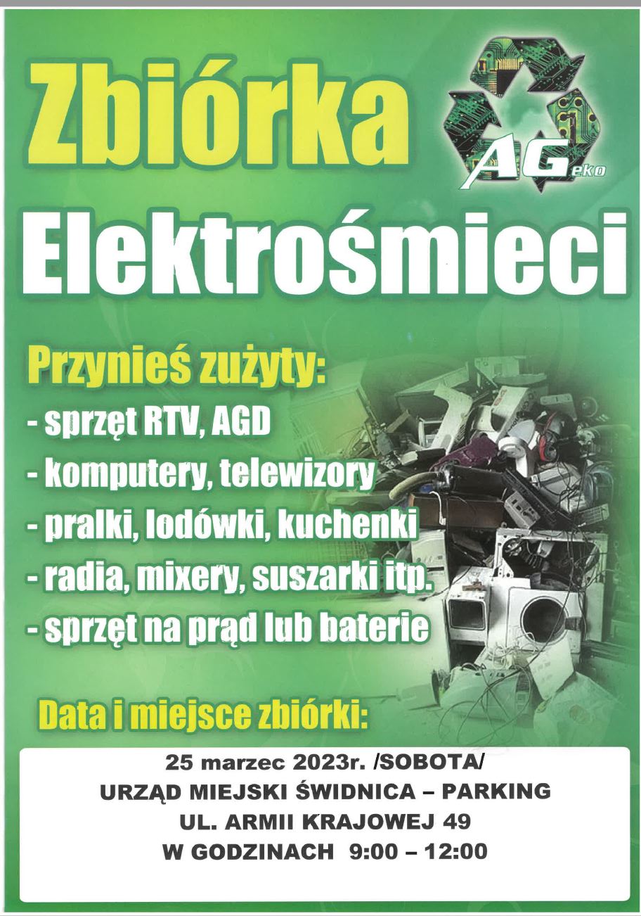 Plakat - zbiórka elektrośmieci